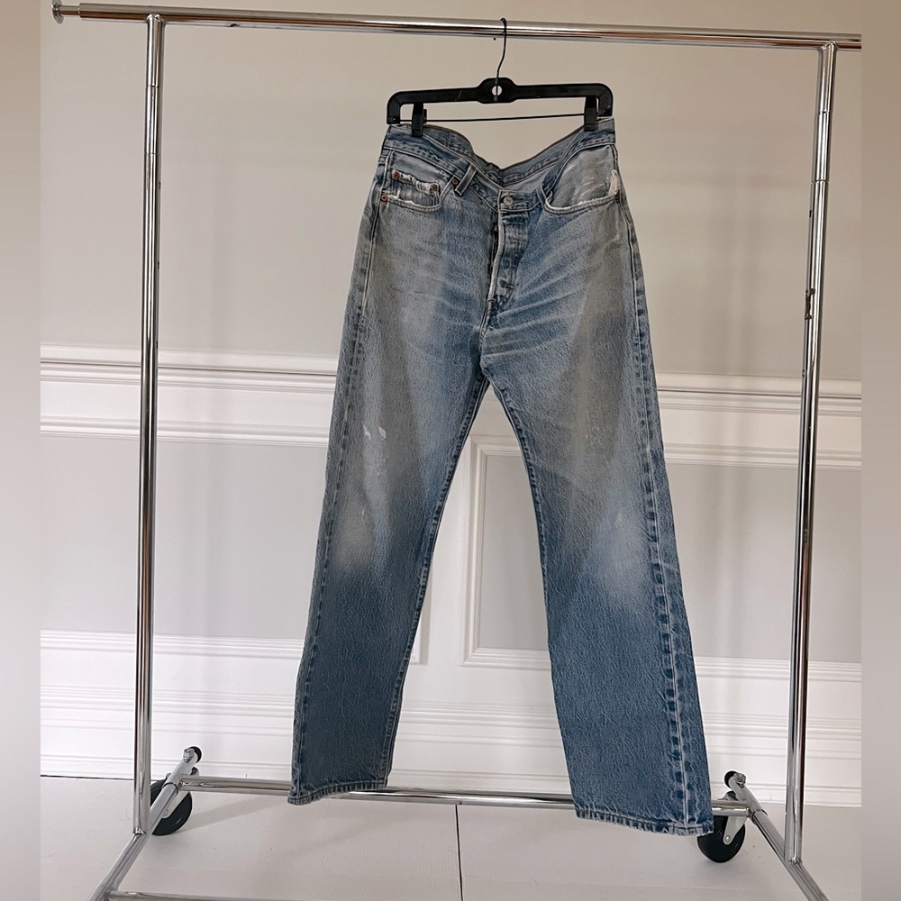 Levi’s Men’s washed blue jeans